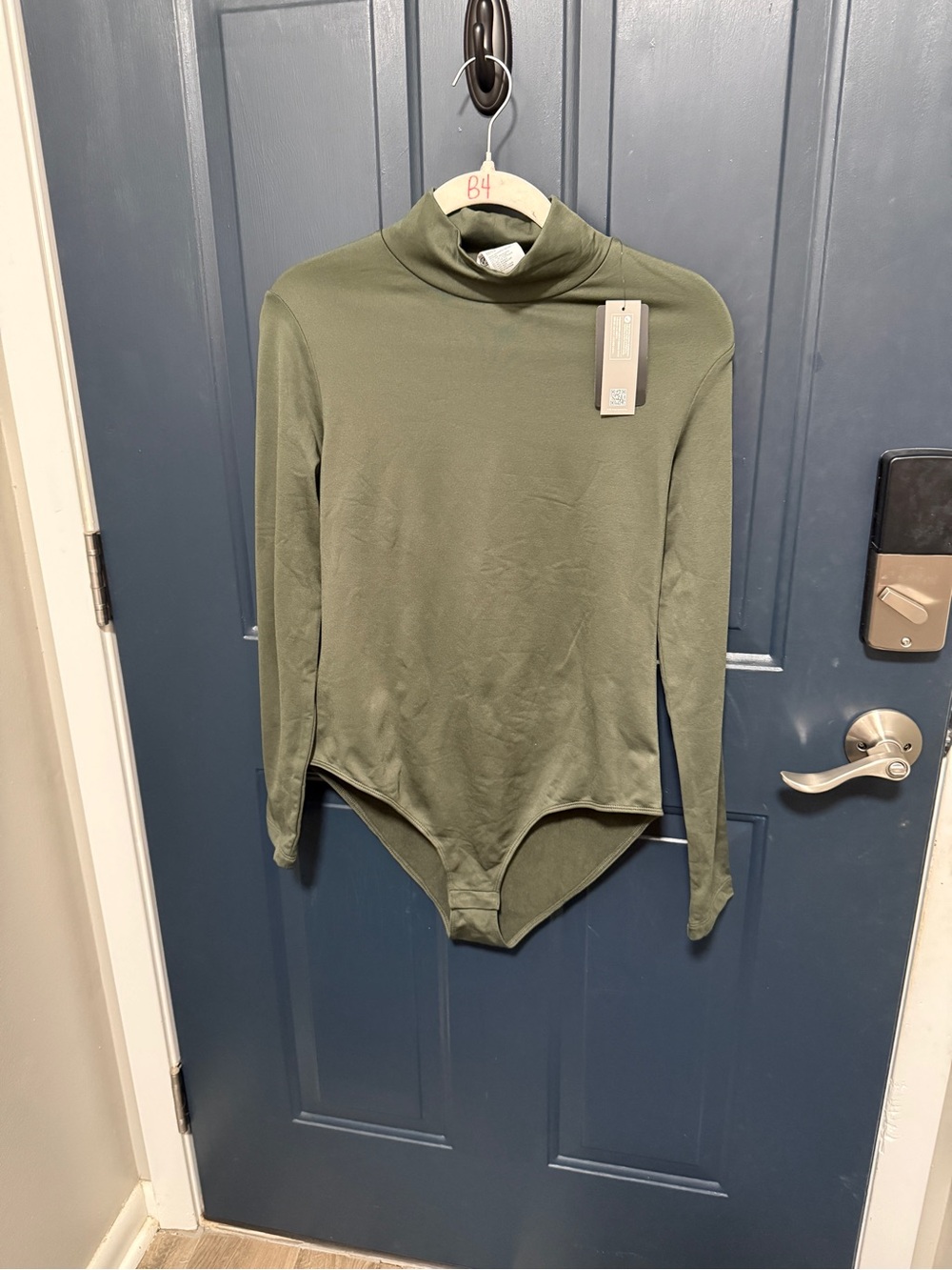 Olive Green Turtleneck Bodysuit - Women